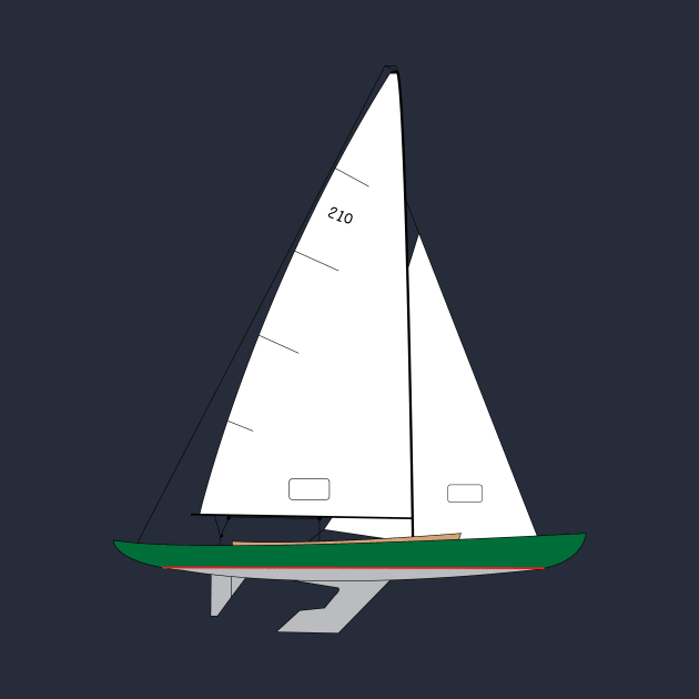 International 210 Sailboat - Green by CHBB