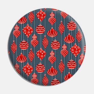 Red Christmas Bubbles Pin