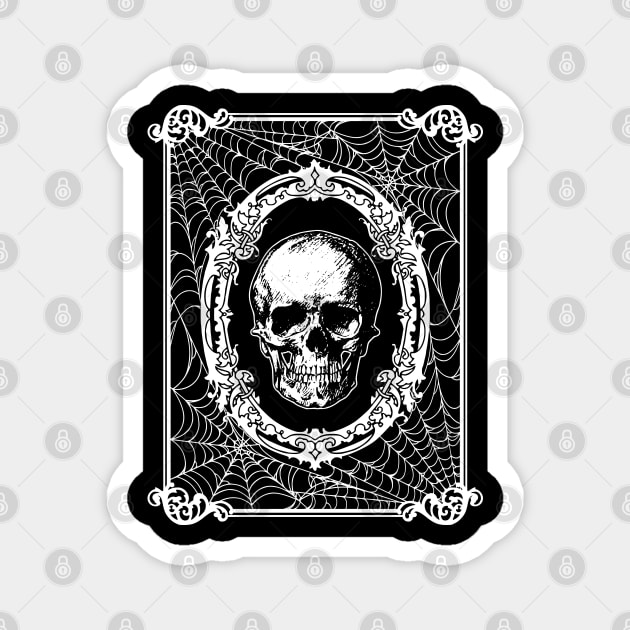 Gothic Victorian Framed Skull Magnet by RavenWake