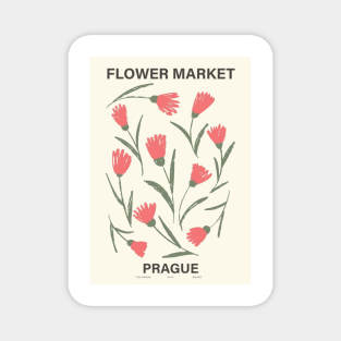 Flower Market Prague Magnet