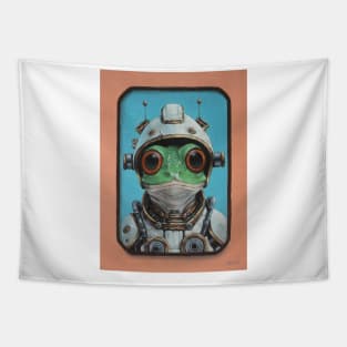 Space Oddity | Interstellar Frog: Ground Control To Major Froggie | Astro Toad Original Painting by Tyler Tilley Tapestry