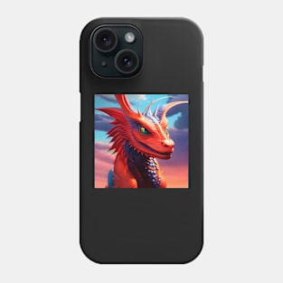 Grinning Young Red Dragon Phone Case