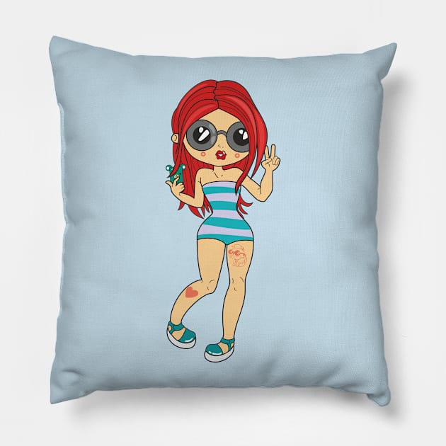 Fashion Model Pillow by idiotstile