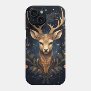 Mystical Night Deer Among Flowers Phone Case