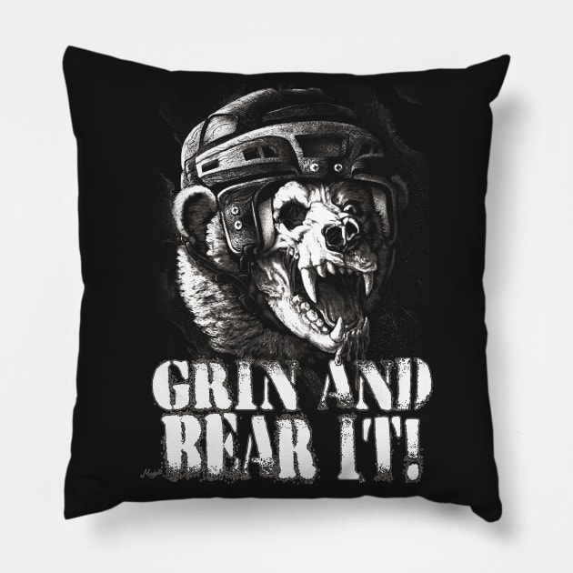 Grin and Bear It Pillow by Mudge