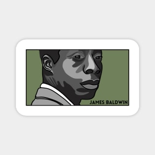 Portrait of James Baldwin Magnet