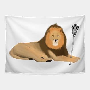 Lacrosse Lion Tapestry