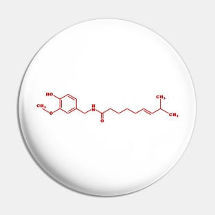 Chili Capsaicin Molecular Chemical Formula Pin