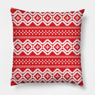 Sweater print,Geometric Christmas background Pillow