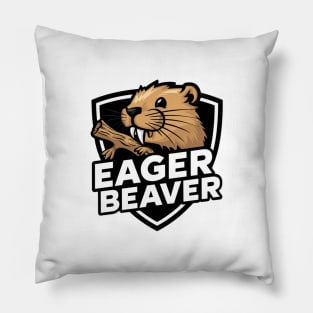 Eager Beaver Face Pillow