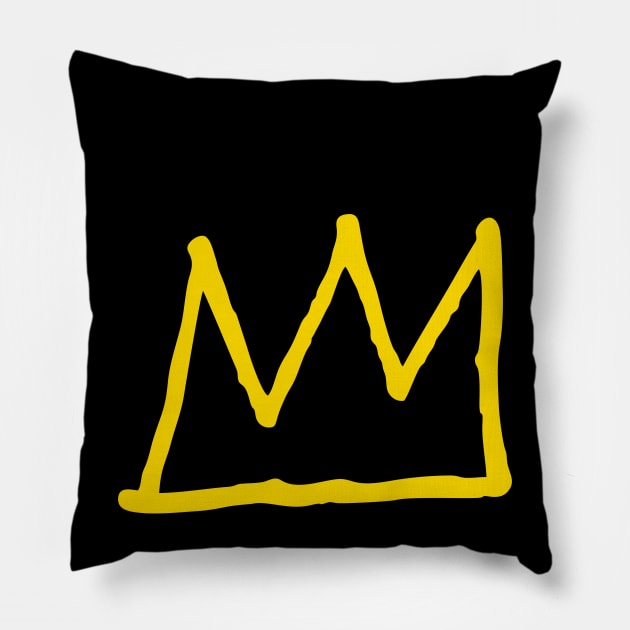 Basquiat Crown Pillow by A-team