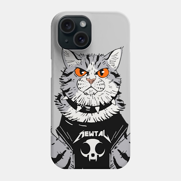 Rocker cat Phone Case by My Happy-Design