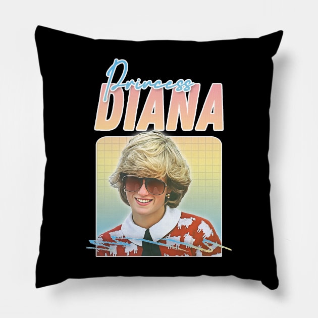 Princess Diana - - - Retro 80s Vibes Pillow by DankFutura