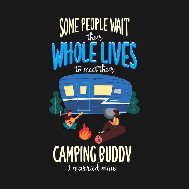 Husband Wife Camping Gift by Shirtttee