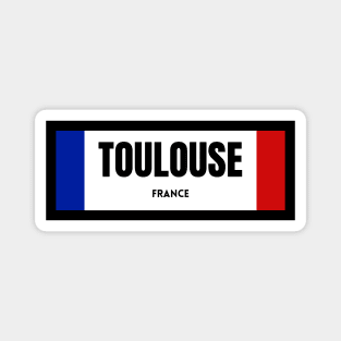 Toulouse City in French Flag Magnet