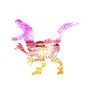 Pink & Yellow Palm Dinosaur T-Shirt