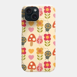 Retro Bugs and Flowers Phone Case