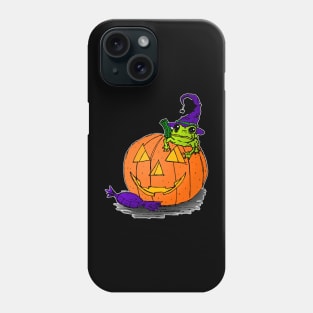 Witch Frog on a Jack O Lantern Phone Case