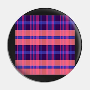 Vaporwave Aesthetic Iagan 2 Hand Drawn Textured Plaid Pattern Pin