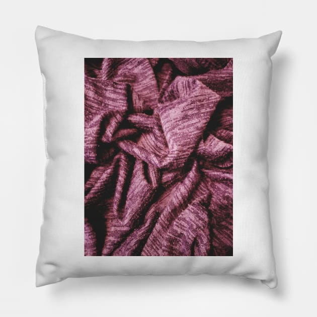 Berry coloured heathered fabric Pillow by Kim-Pratt