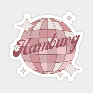 Hamburg City Pink Retro Vintage Dance Magnet