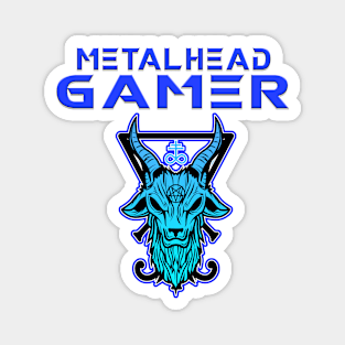 Metalhead Gamer Baphomet Blue Magnet