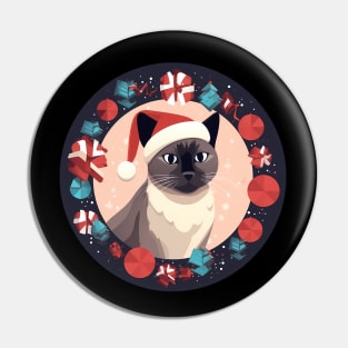 Burmese Cat Xmas, Love Cats Pin