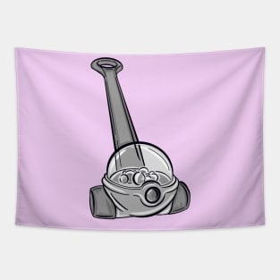 Black And White Corn Popper With Pink Splash Tapestry