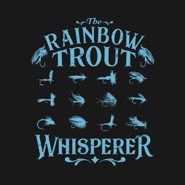 Rainbow Trout Fly Fishing Art Vintage Designs by MarkusShirts