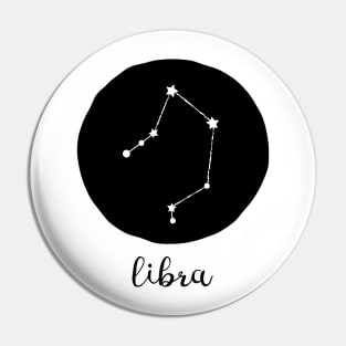 Libra Zodiac Constellation Astrological Sign Celestial Art Design Pin