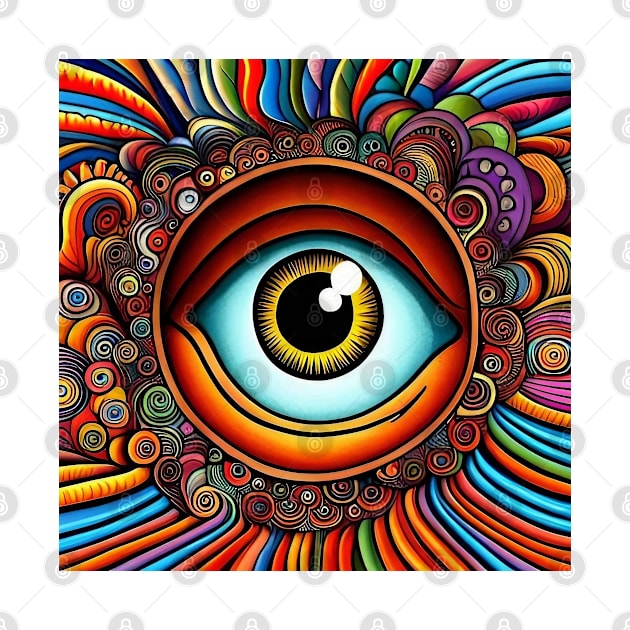 Colorful Spiritual Mystic Eye by Davey's Designs