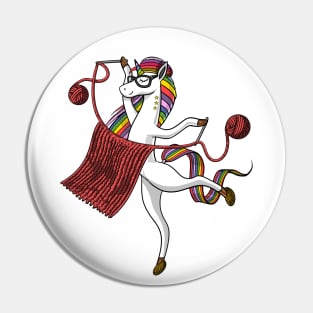 Unicorn Yarn Knitting Crocheter Pin