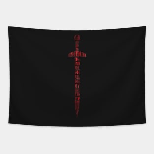 Gladiator sword words Tapestry