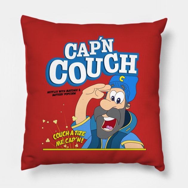 Cap'n Couch Pillow by orangeartista