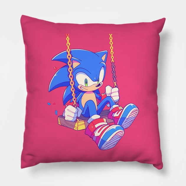 sonic Pillow by piratesnow