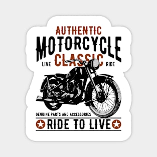 Classic Motorcycle Ride To Live Magnet