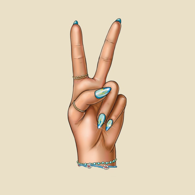 Peace Sign Hands by jennyalamode