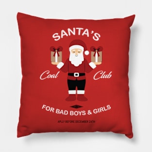 Santa's Coal Club Pillow