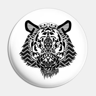 bengal tiger ecopop on artic pattern Pin