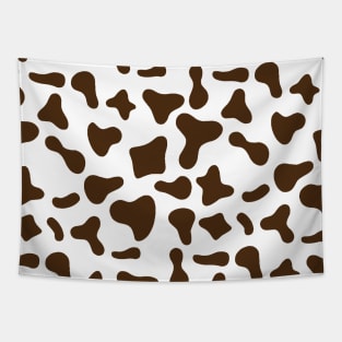 Chocolate Brown Cow Print Tapestry