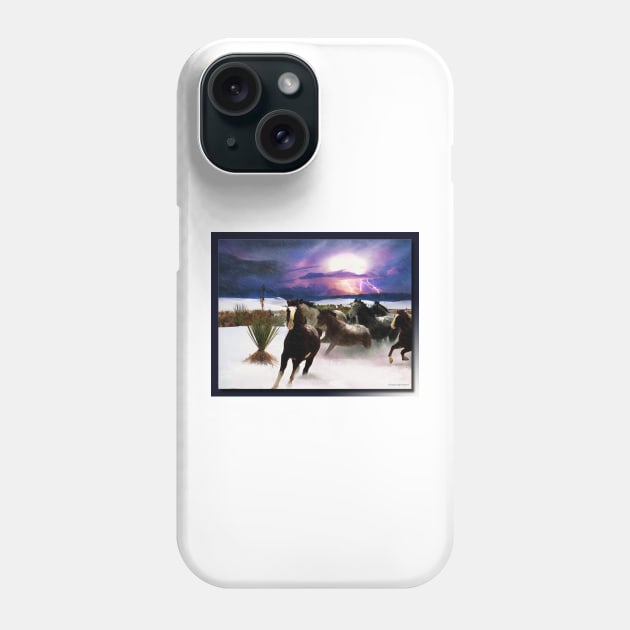 White Sands Horses Phone Case by rgerhard