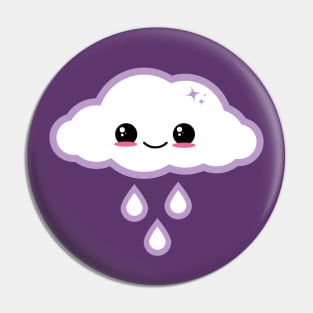 Purple Kawaii Cloud Pin