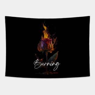 Burning Rose Tapestry