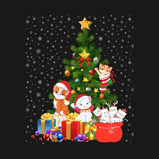 Christmas Tree Cats Santa Clause by DarkBruhh