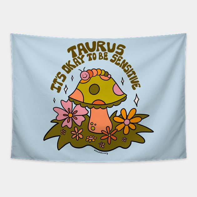 Taurus Caterpillar Tapestry by Doodle by Meg