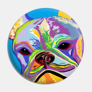 Colorful French Bulldog Pin