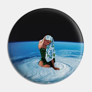 Bathing - Surreal/Collage Art Pin