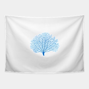 blue sea fan coral silhouette Tapestry