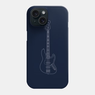 J-style Bass Guitar Outline Phone Case