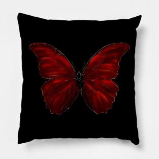 Red Butterfly realistic Pillow